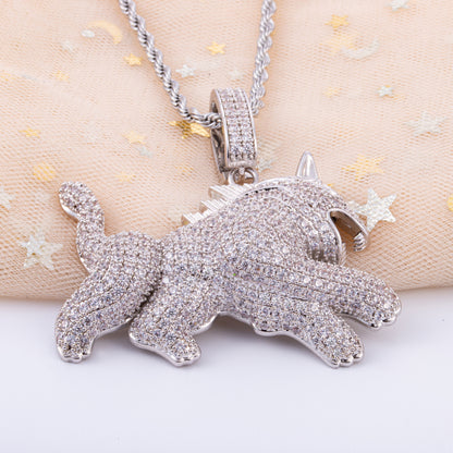 Collana con ciondolo leopardo