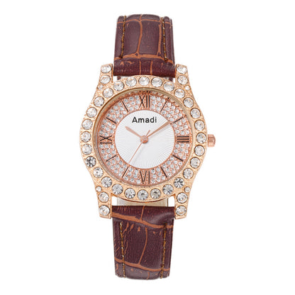 Orologio da donna con diamanti e numeri romani