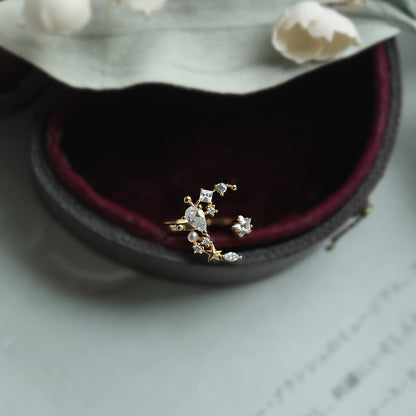 Anello stella e luna argento