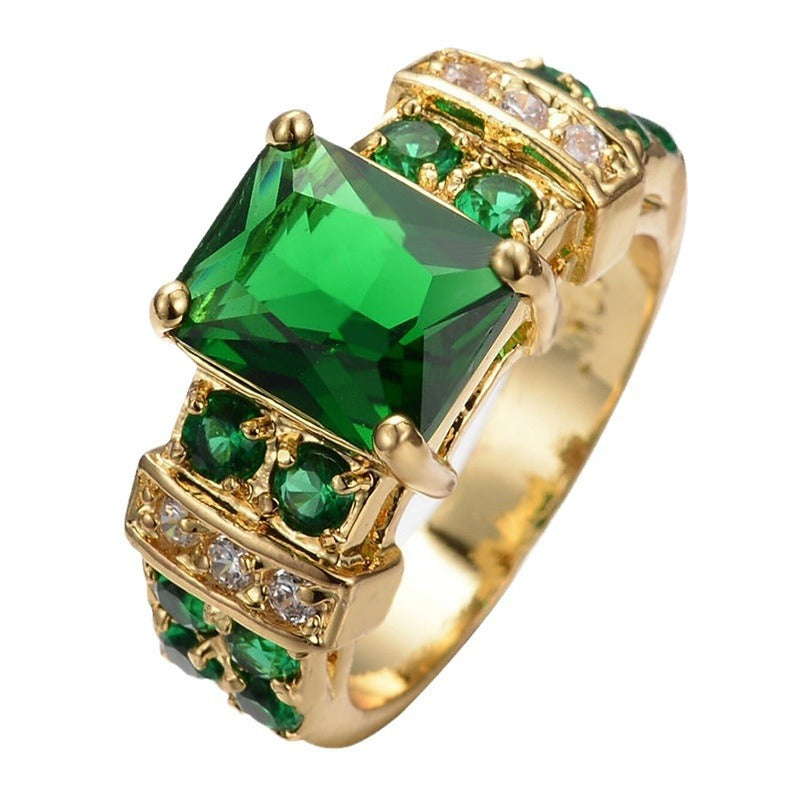 Anello quadrato zircone da uomo