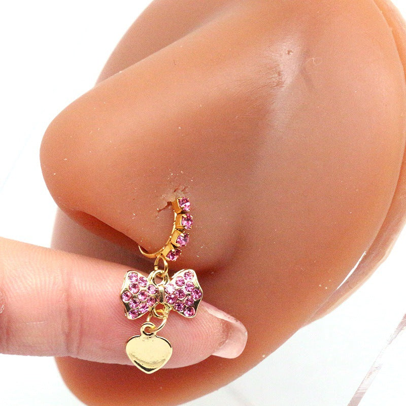 Anello cuore farfalla foglie