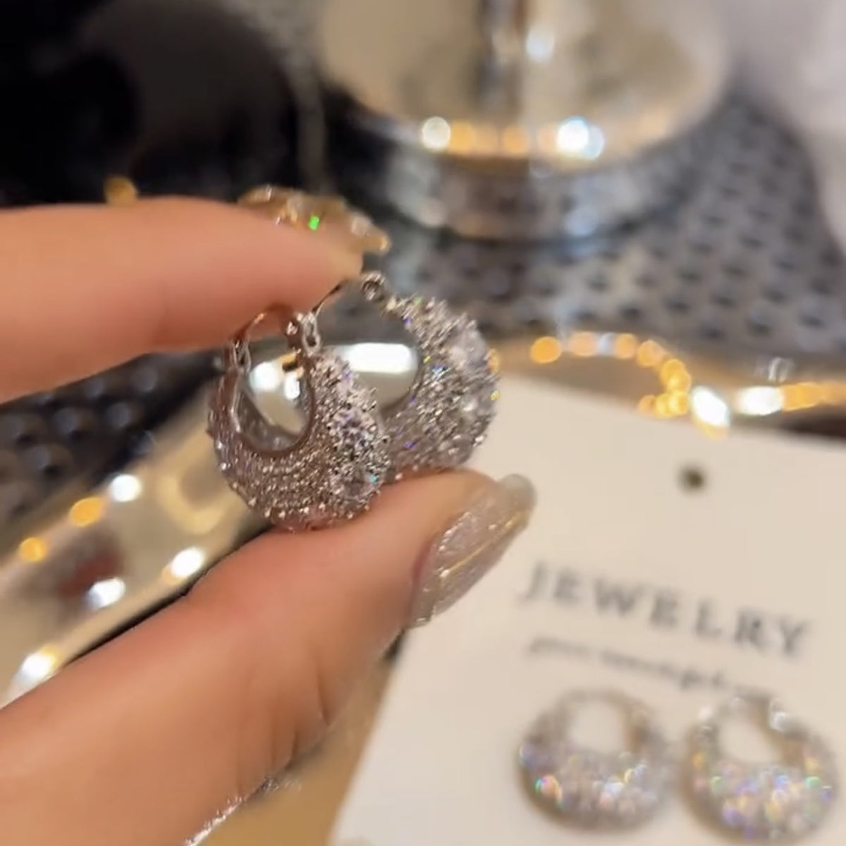Orecchini clip cristallo