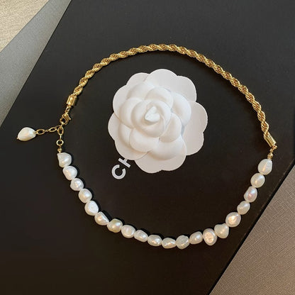 Collana perle barocche vintage naturali