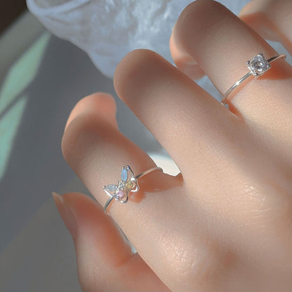 Anello farfalla zircone 3D