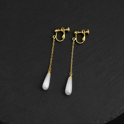 Orecchini opale argento a goccia