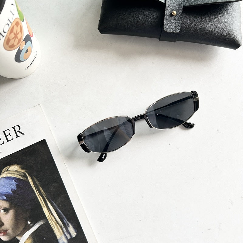 Occhiali da sole cat eye retrò donna metallo UV