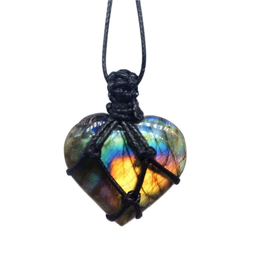 Collana labradorite cuore