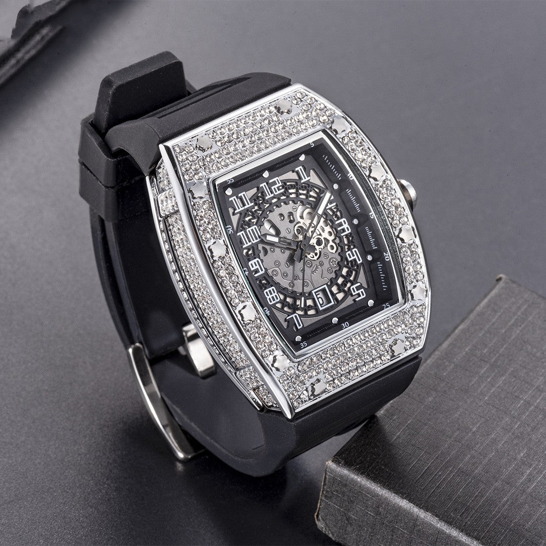 Orologio uomo cristalli silicone