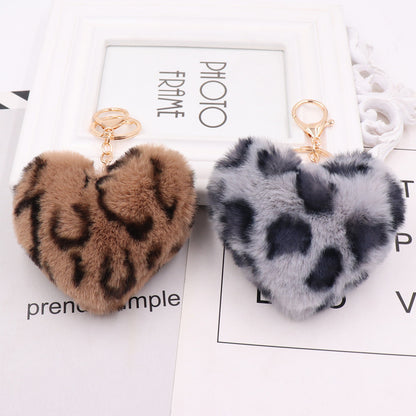 Portachiavi cuore in peluche