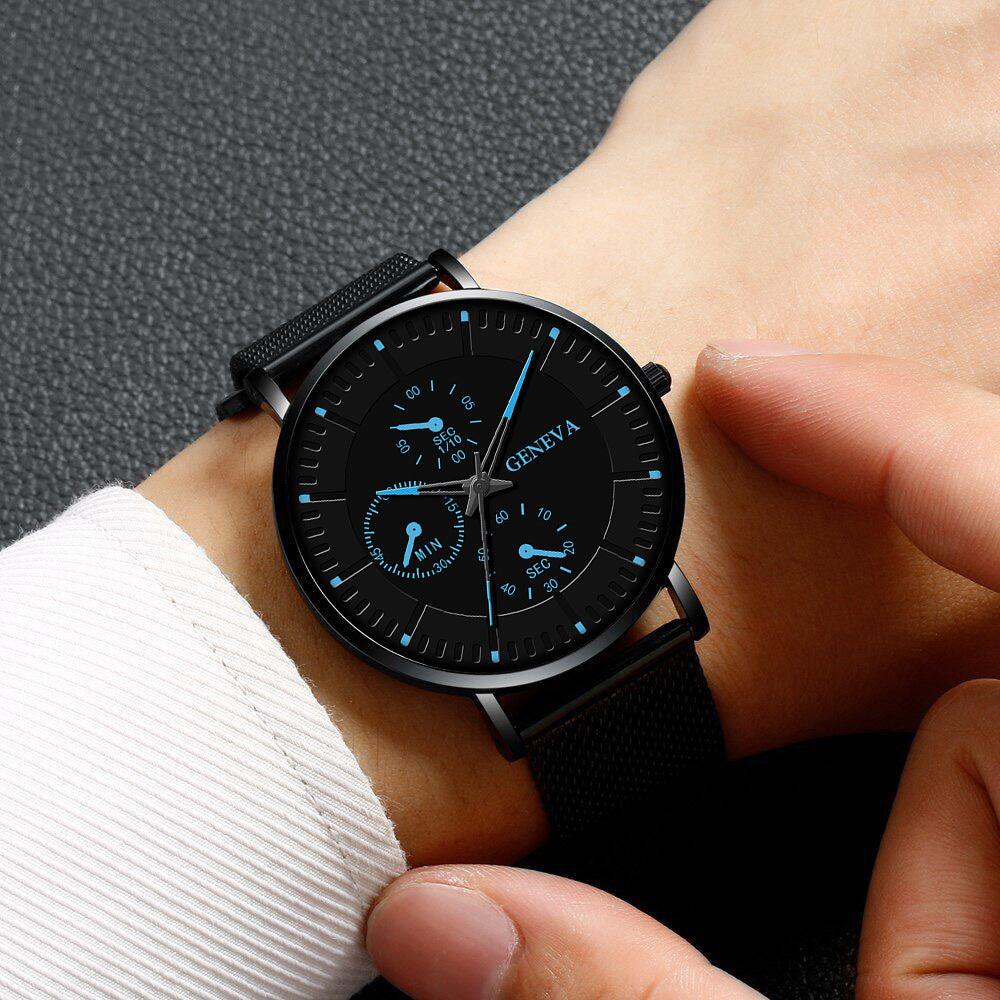 Orologio con cinturino mesh da uomo