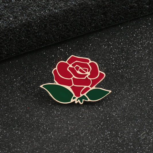 Spilla rosa e nera