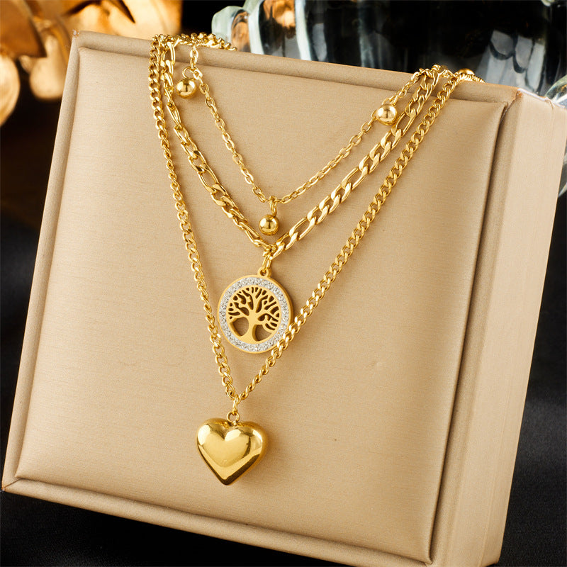 Collana doppio pendente quadrato