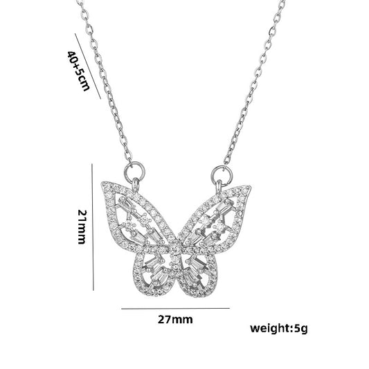 Collana farfalla intarsiata