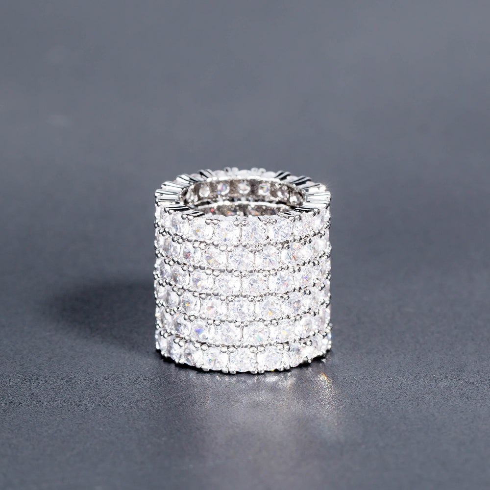 Anello ottone strass