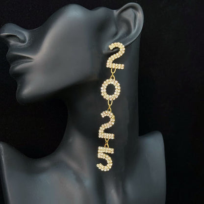 Orecchini Geometrici con strass e nappa