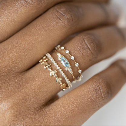 Set fiori strass