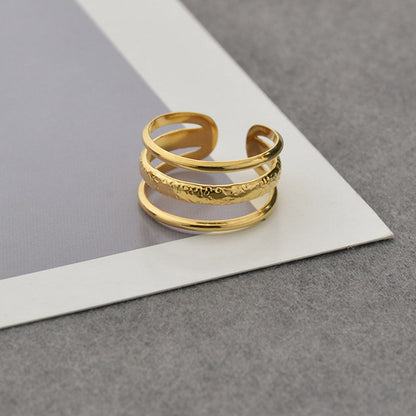 Anello tre righe regolabile