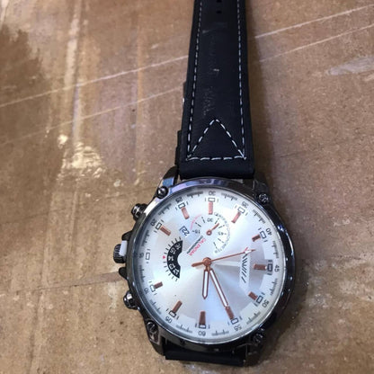 Orologio uomo sportivo cinturino in pelle