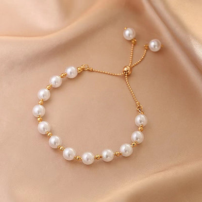 Bracciale perle regolabile