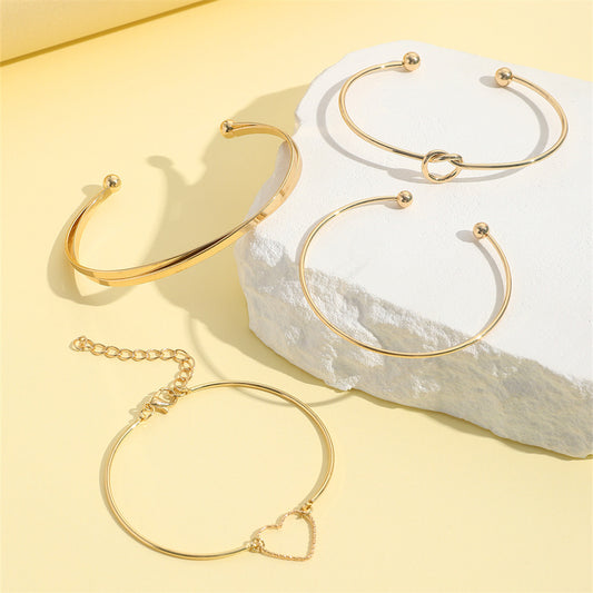 Bracciale Cuore Dorato Multistrato