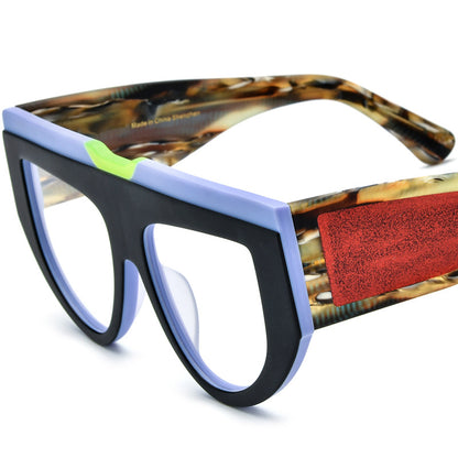 Occhiali cat-eye multicolore satinati