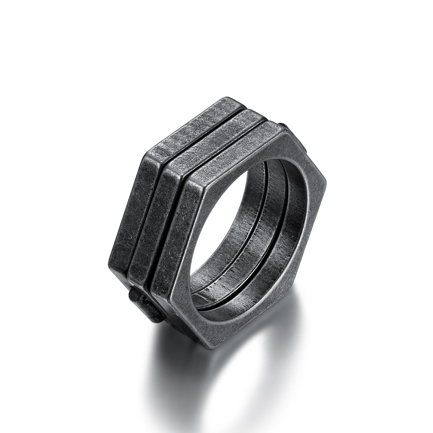 Anello titanio retrò minimalista