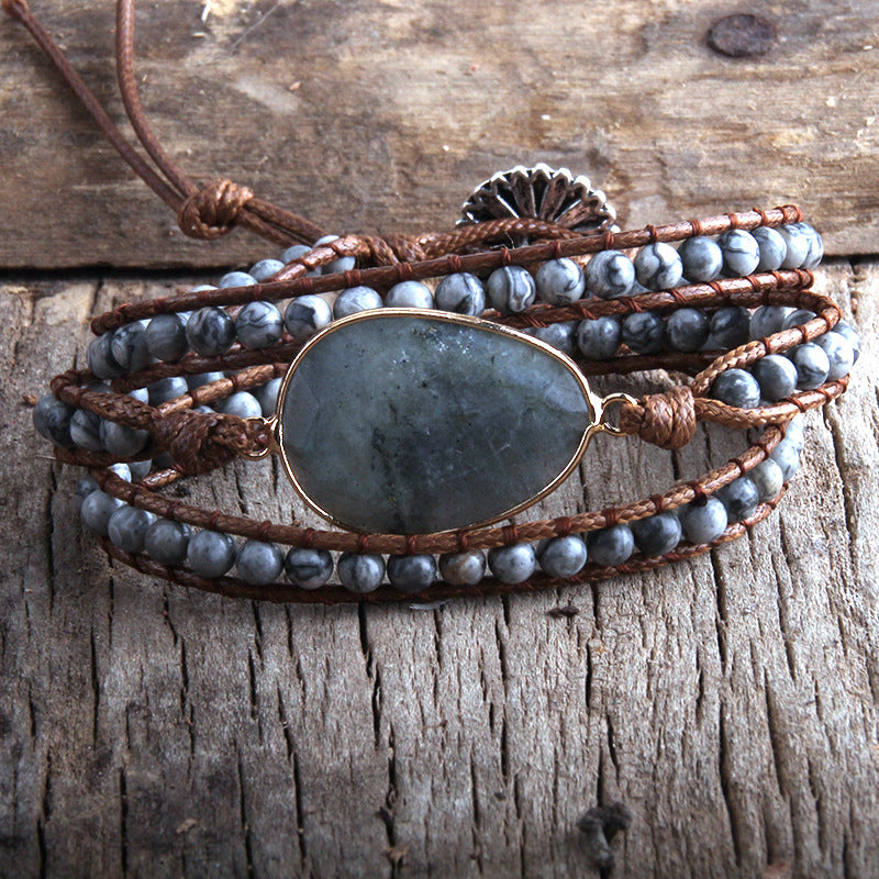 Bracciale Intrecciato Pietra Naturale