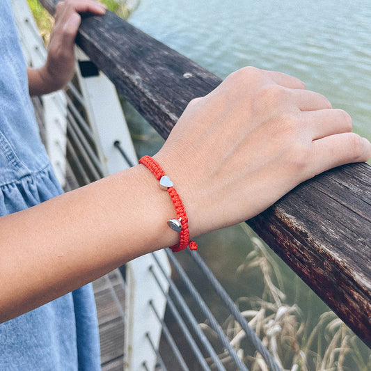Bracciale acciaio cuore vintage