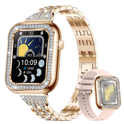 Smartwatch quadrato impermeabile cristalli