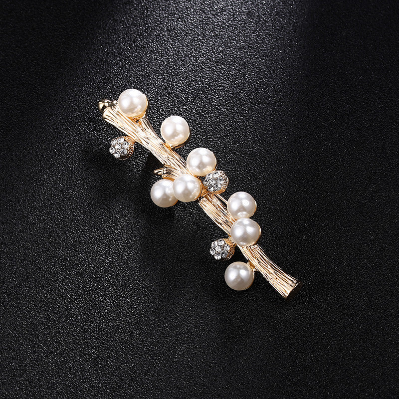 Spilla perla strass