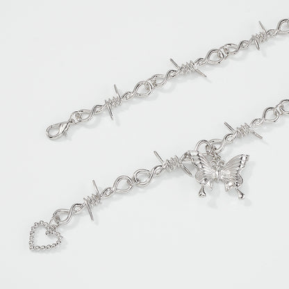 Collana lunga con farfalla