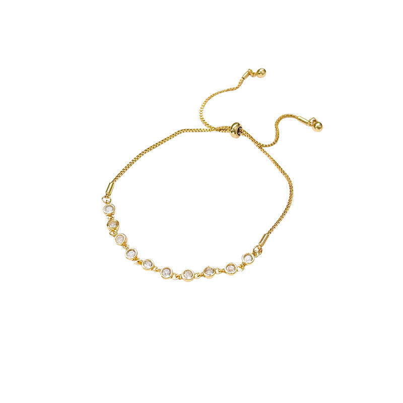 Bracciale zirconi regolabile francese retrò