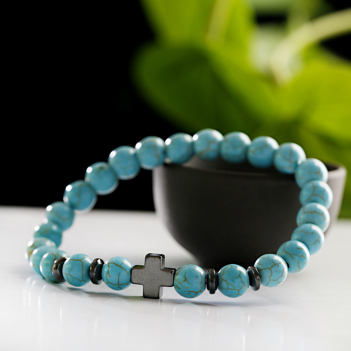 Bracciale croce e legno