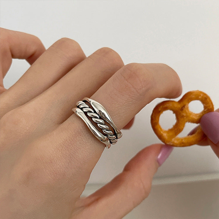 Anello tre strati treccia