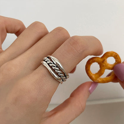 Anello tre strati treccia