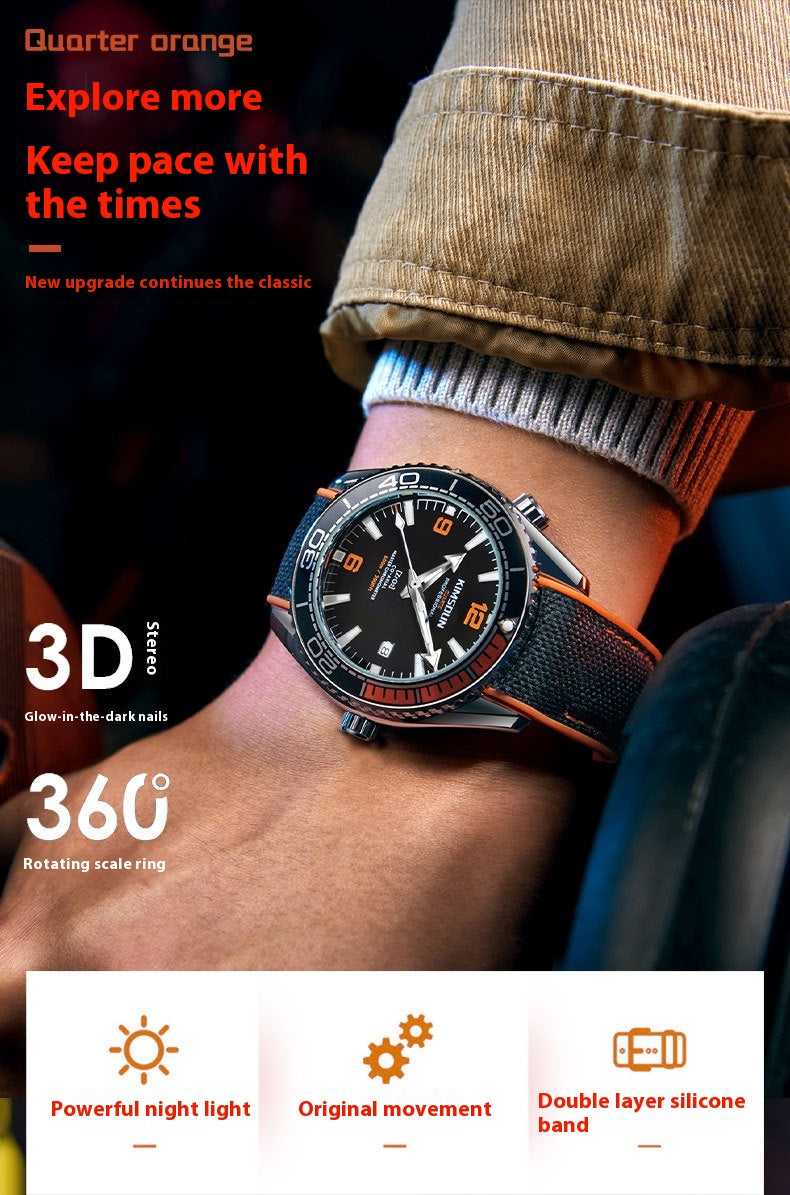 Orologio meccanico a vista luminescente