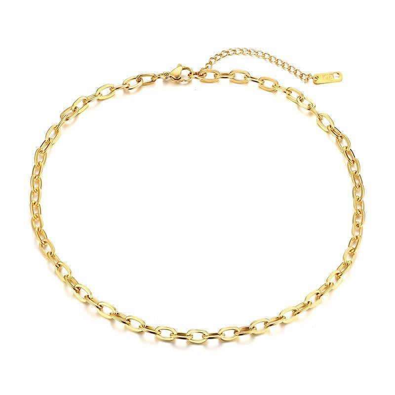 Collana corta acciaio titanio
