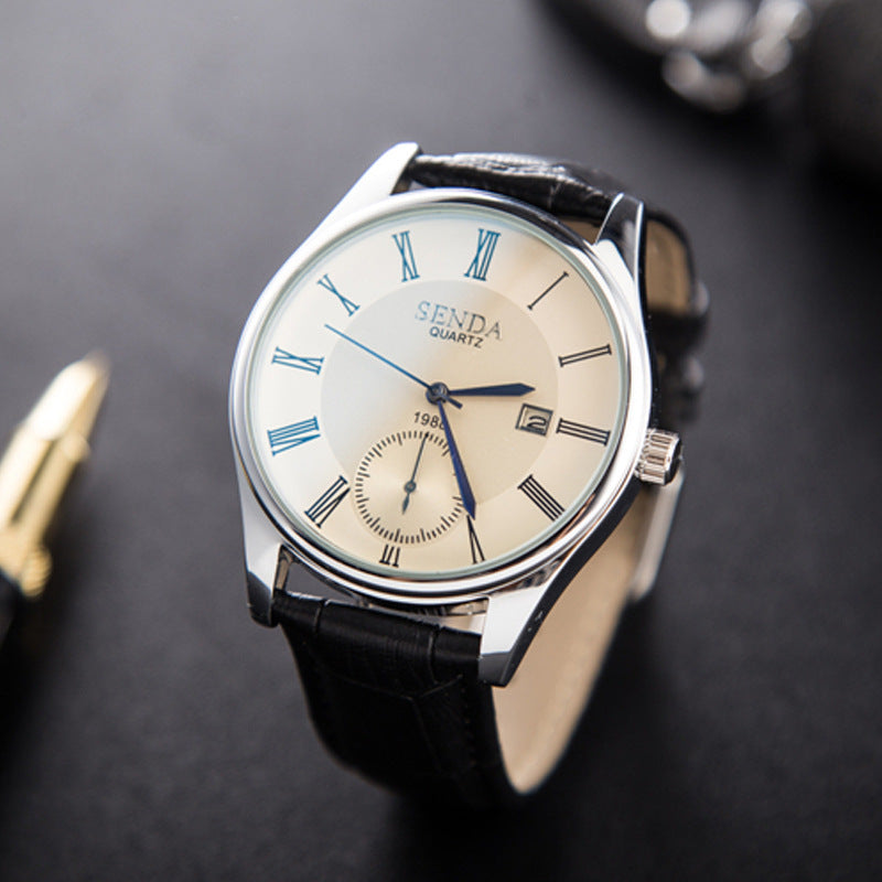 Orologio uomo retro con calendario