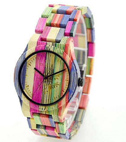 Orologio coppia legno bambù