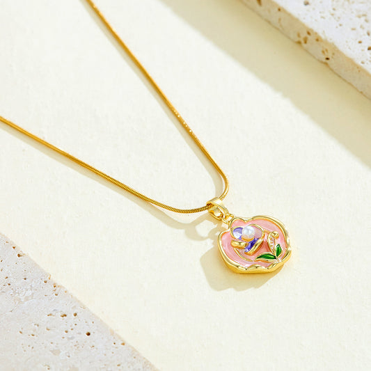 Collana fiore smaltato