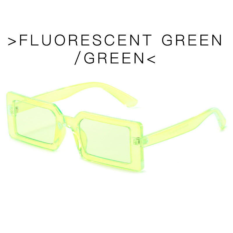 Occhiali da sole verde fluo da donna