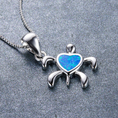 Collana tartaruga opale miniatura