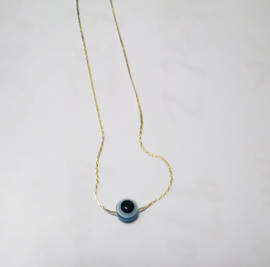 Collana occhio di male dorato