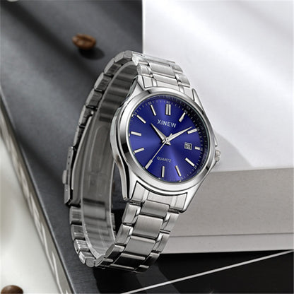 Orologio acciaio con calendario casual