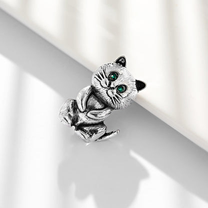 Spilla animale vintage con strass