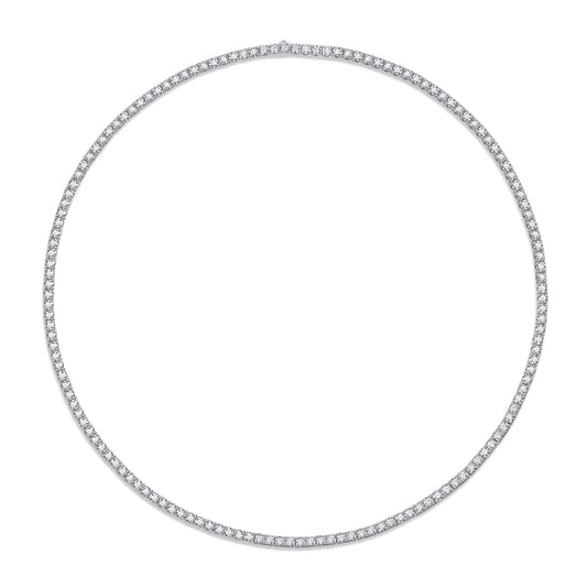 Collana con moissanite in argento