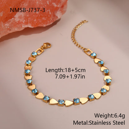 Bracciale zircone colorato