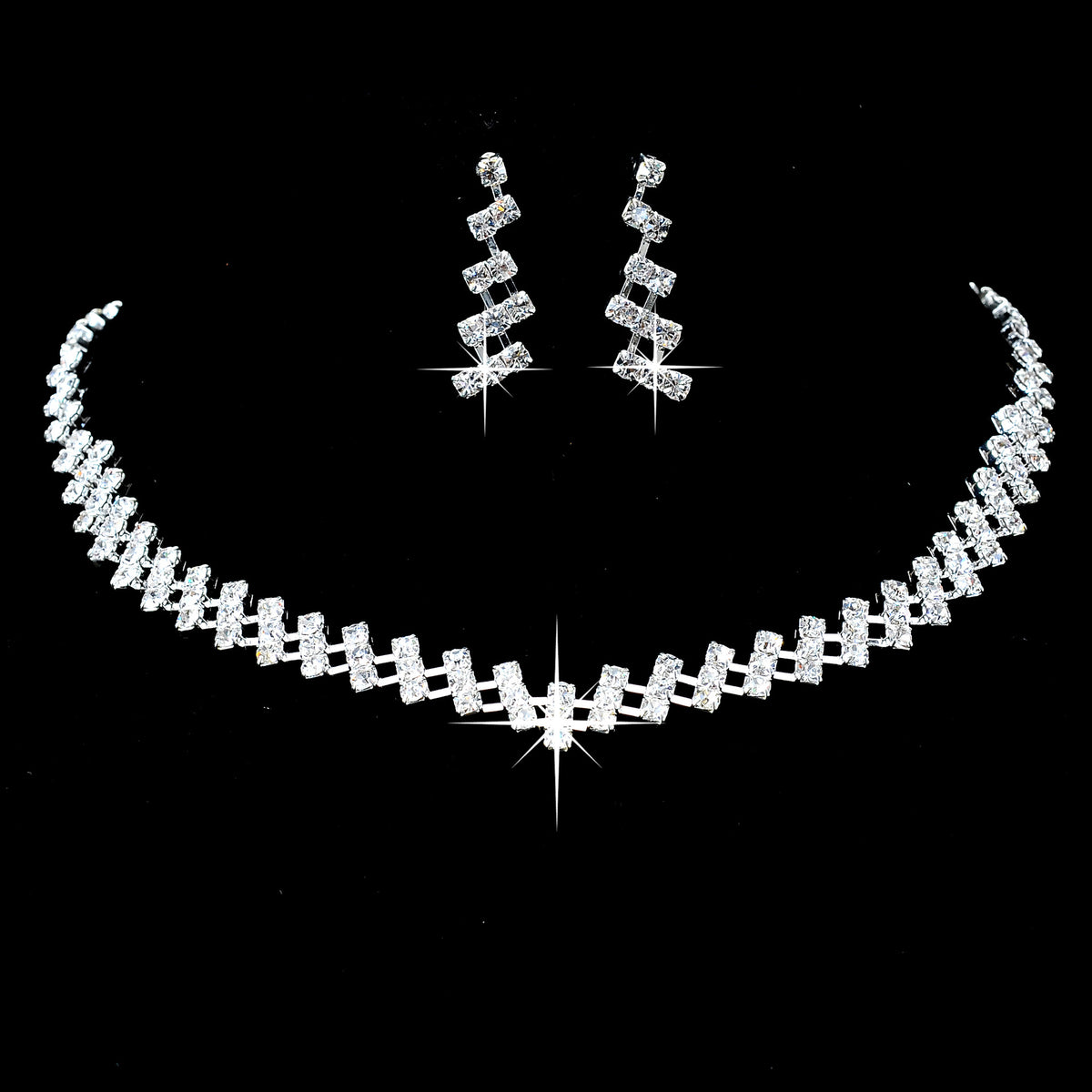 Collana strass scintillante
