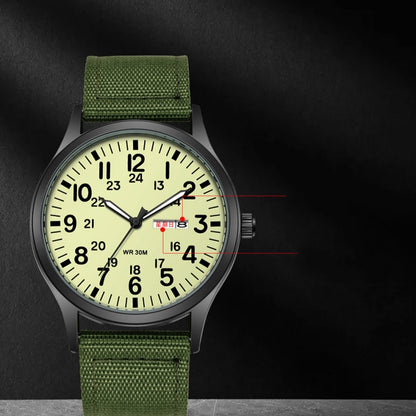 Orologio quarzo cinturino nylon calendario