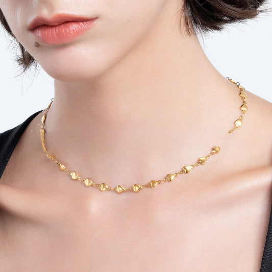 Collana cuore placcata oro